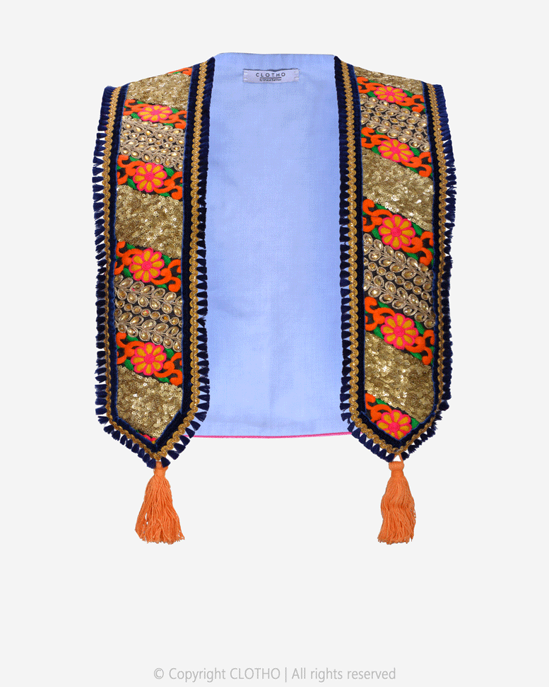 SHERAAZ VEST D - MULTICOLOR