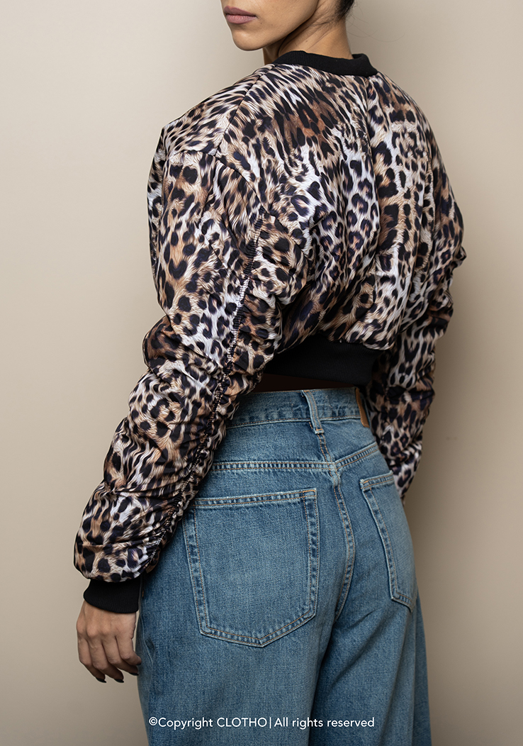LEOPARD BOMBER JACKET