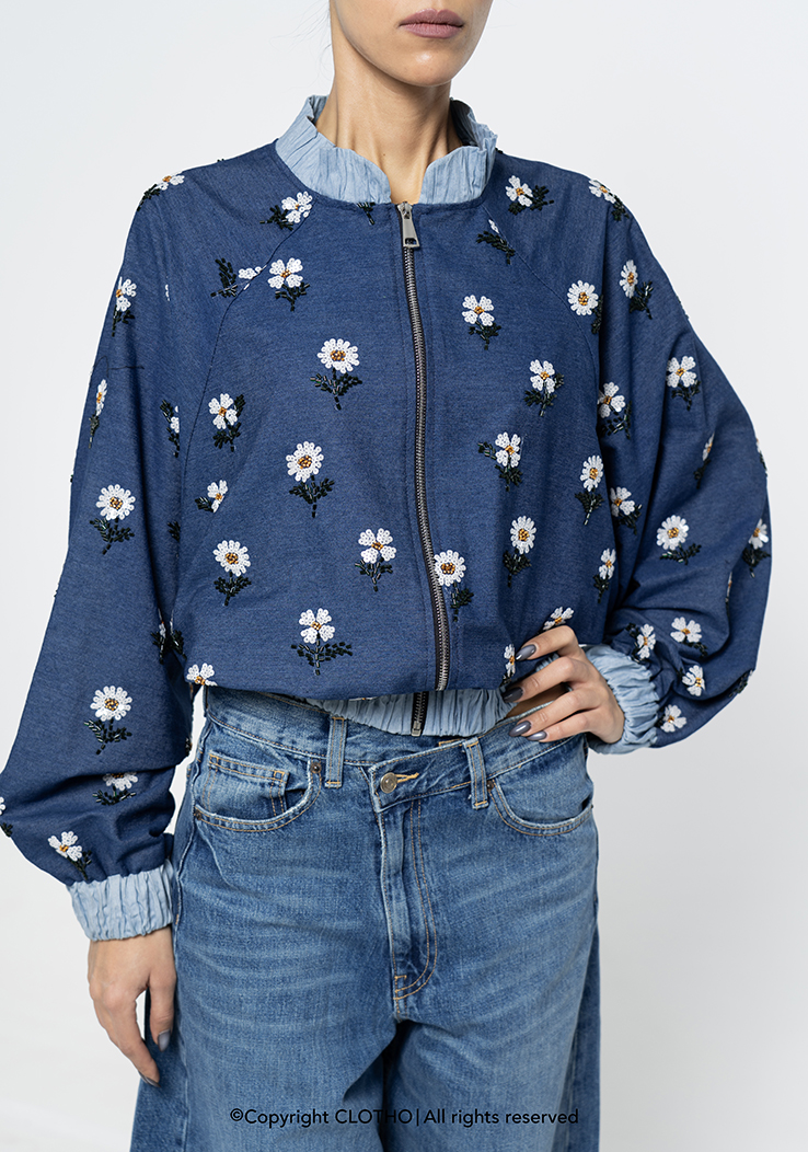 CAMILE BOMBER ZIPPER JACKET