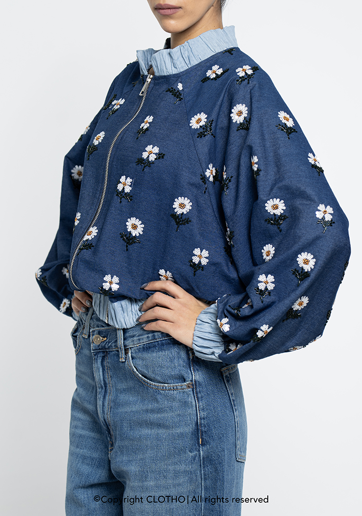 CAMILE BOMBER ZIPPER JACKET