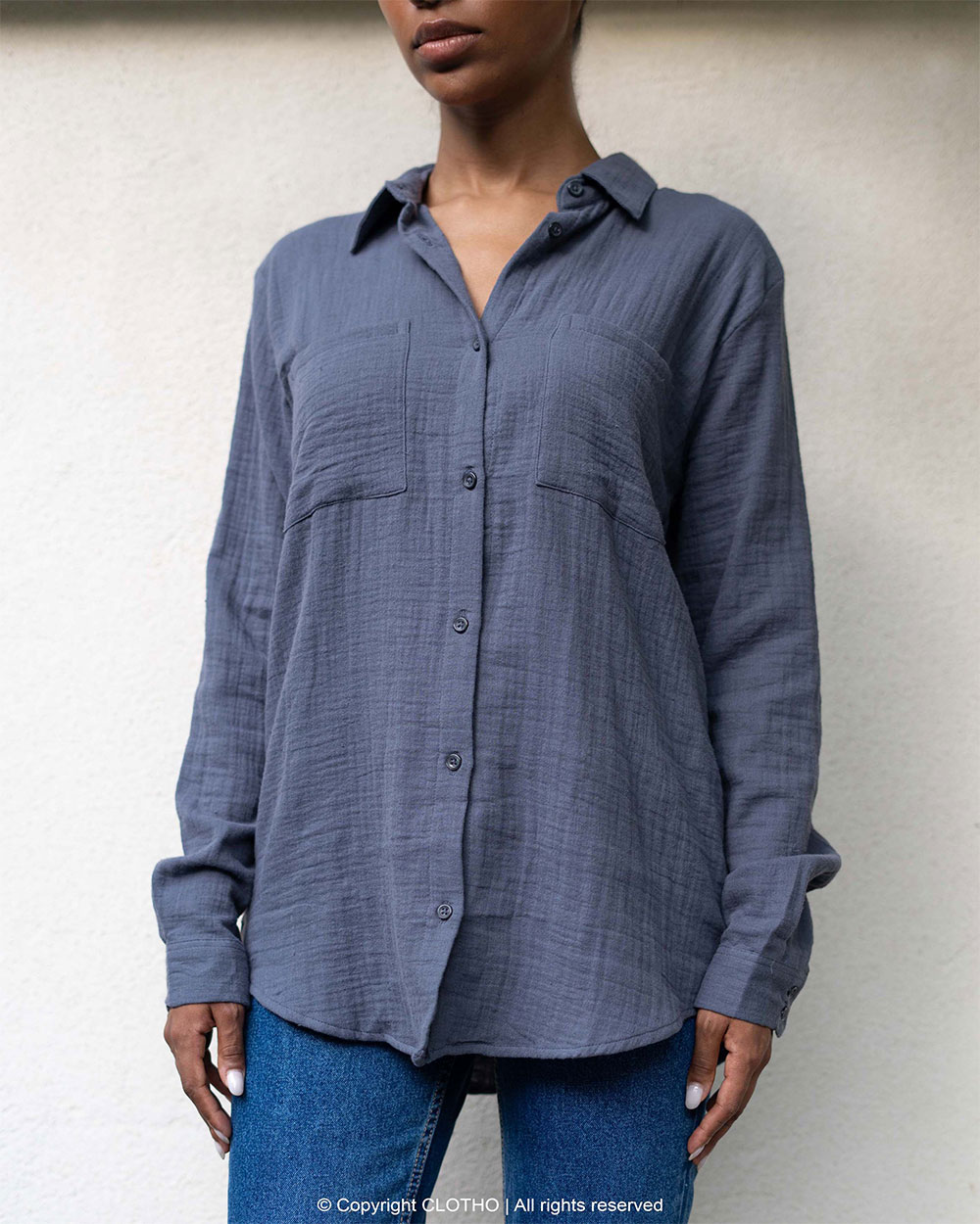 COLORAL SUMMER SHIRT - BLUE PURPLE