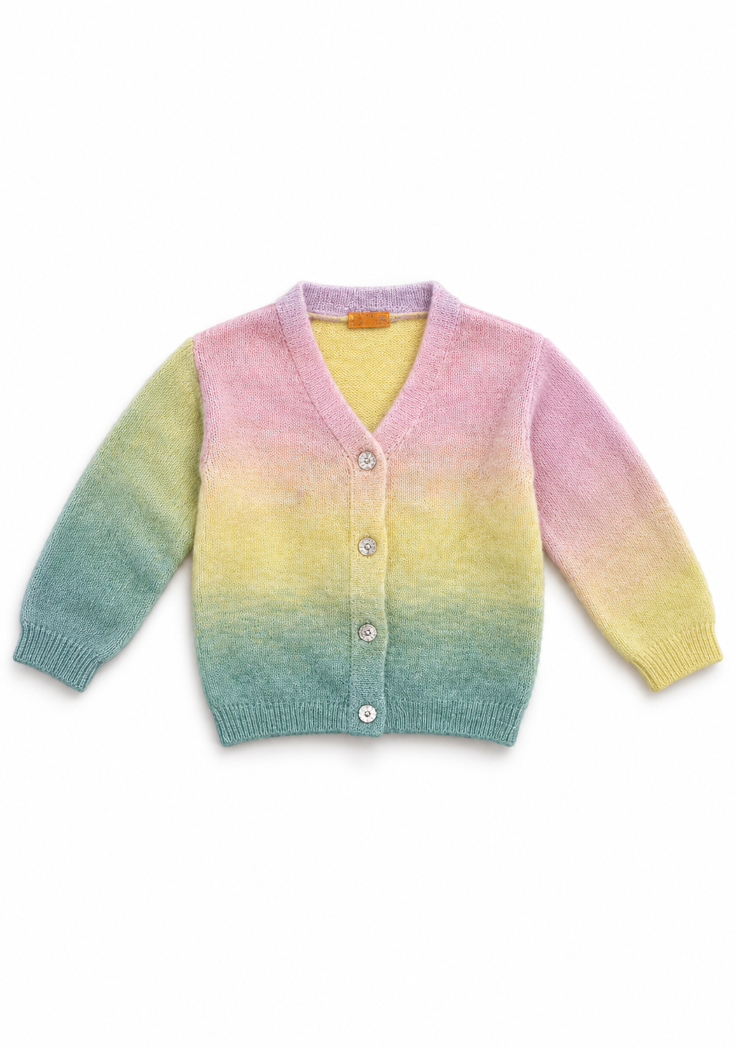 Pastel Gradient Knit Cardigan