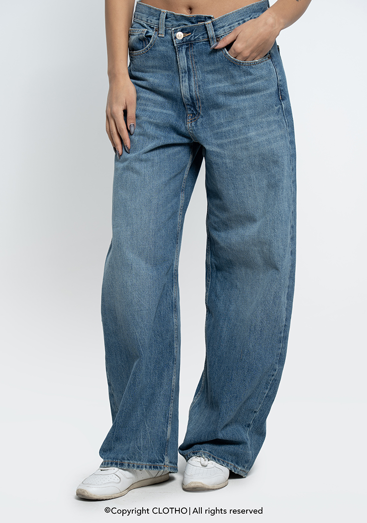 SLANT DENIM TROUSER