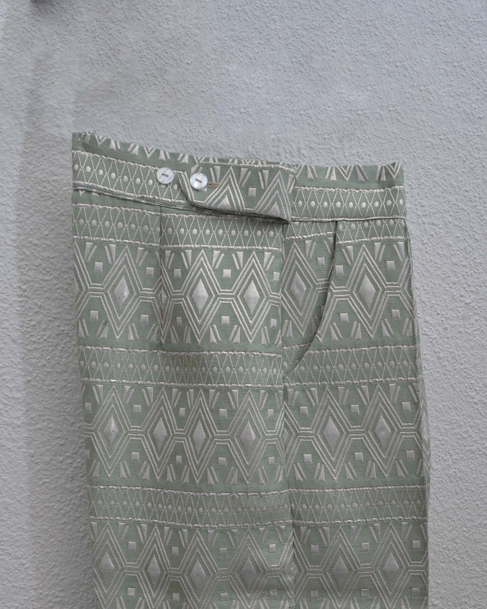 JACQUARD TROUSER -GREEN