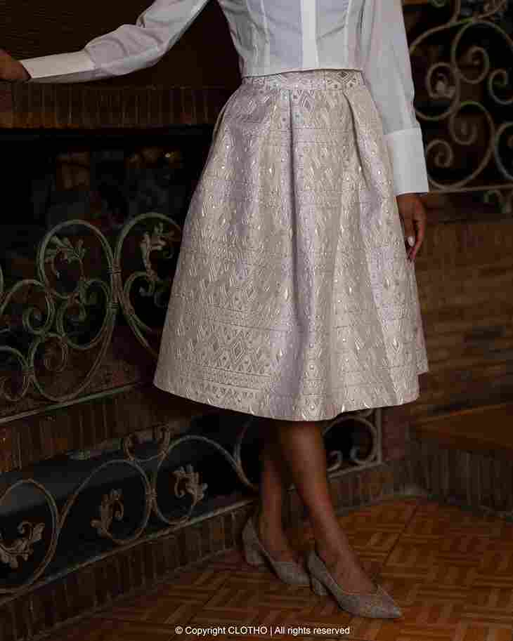 JAQA G - 38-40 - WHITE - SKIRT