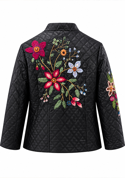 SOLENNEL LEATHER COAT