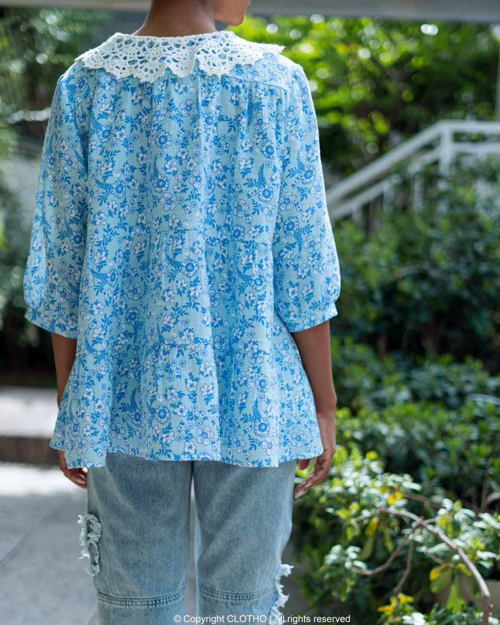 EMMY LIGHT BLUE BLOUSE