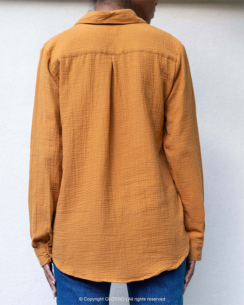 COLORAL SUMMER SHIRT -ORANGE