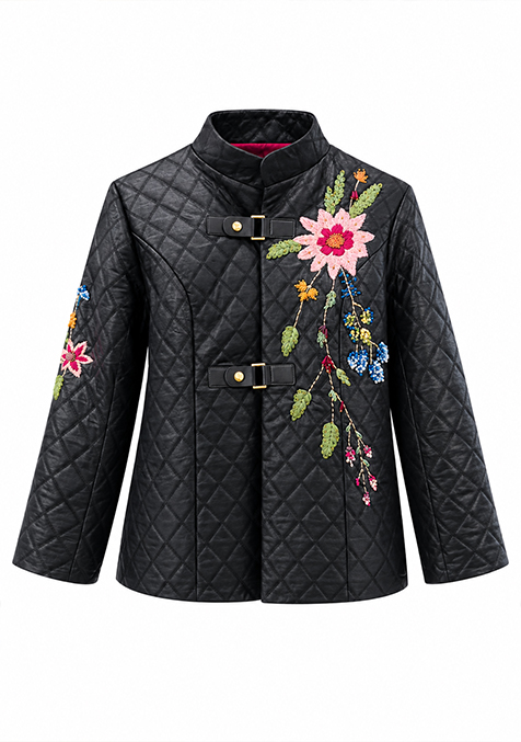 SOLENNEL LEATHER COAT