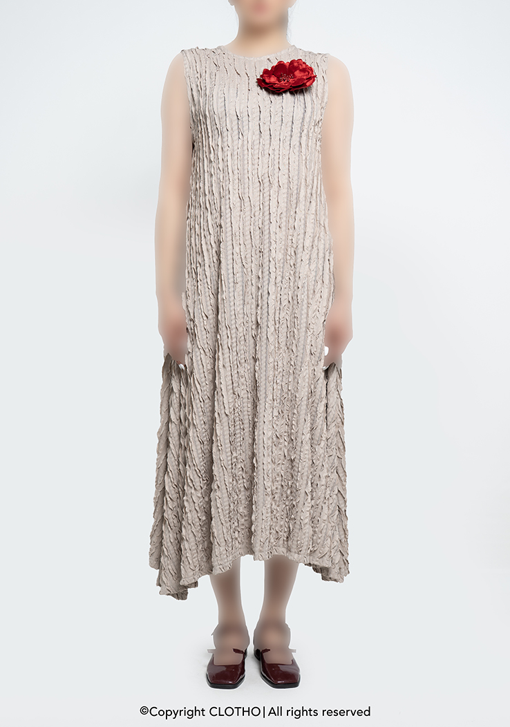 FLOR WIMP LIGHT CREME DRESS