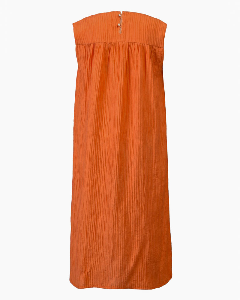 FLORAL WİMPLE DRESS - orange