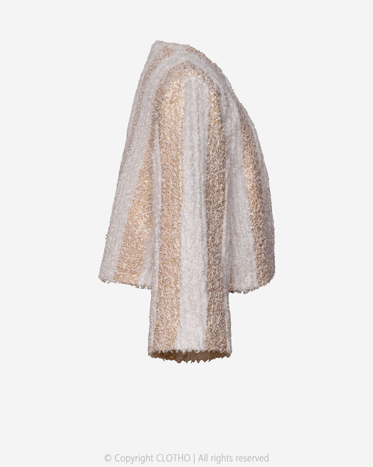 SEQUINS- (36-40) - BLANC- COAT