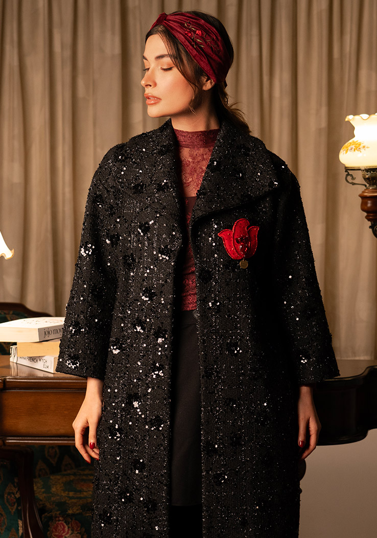 SEQUIN OVERCOAT PREMIUM