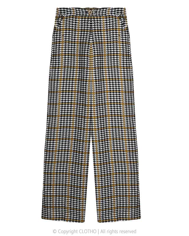  شلوار زنانه مدل ‌PIED DE POULE TROUSER LNG YELLOW