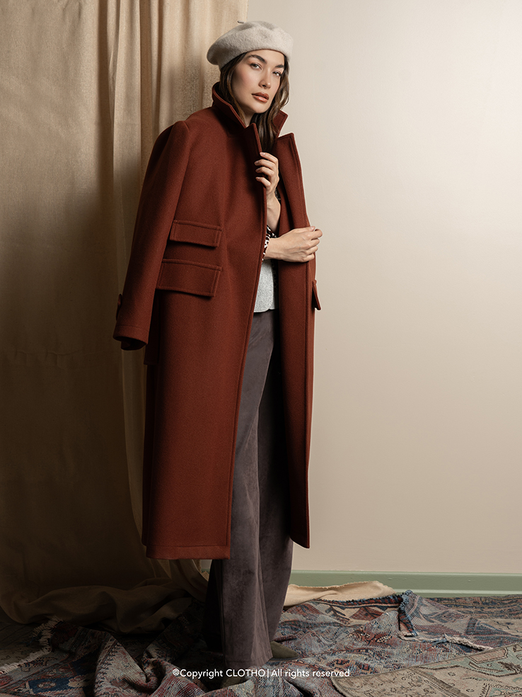 Dark Red Winter Coat
