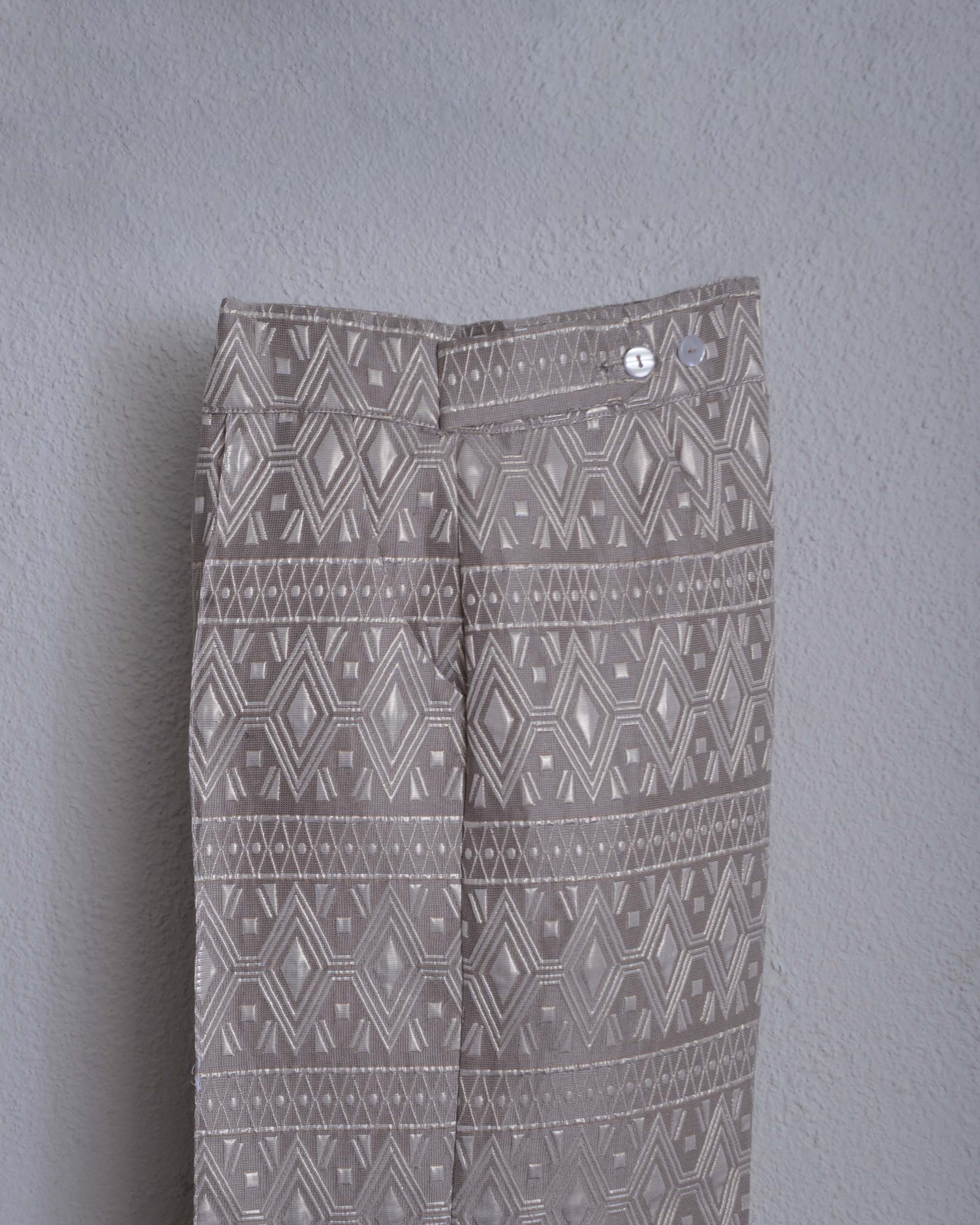 JACQUARD TROUSER-OFF WHITE