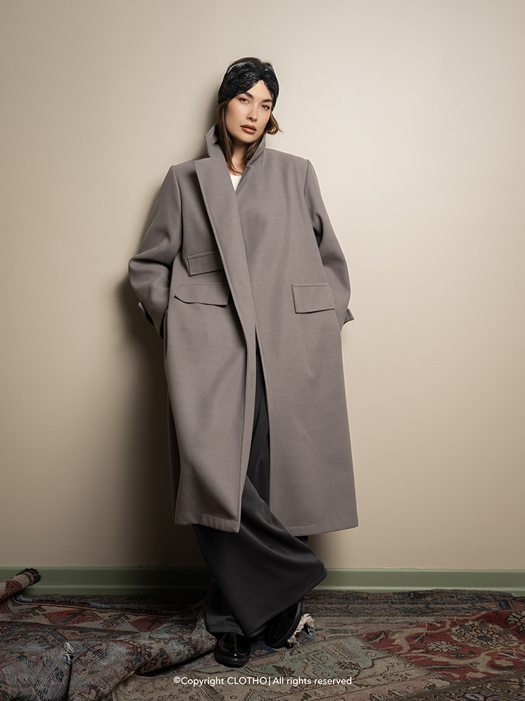 پالتو زنانه طوسی