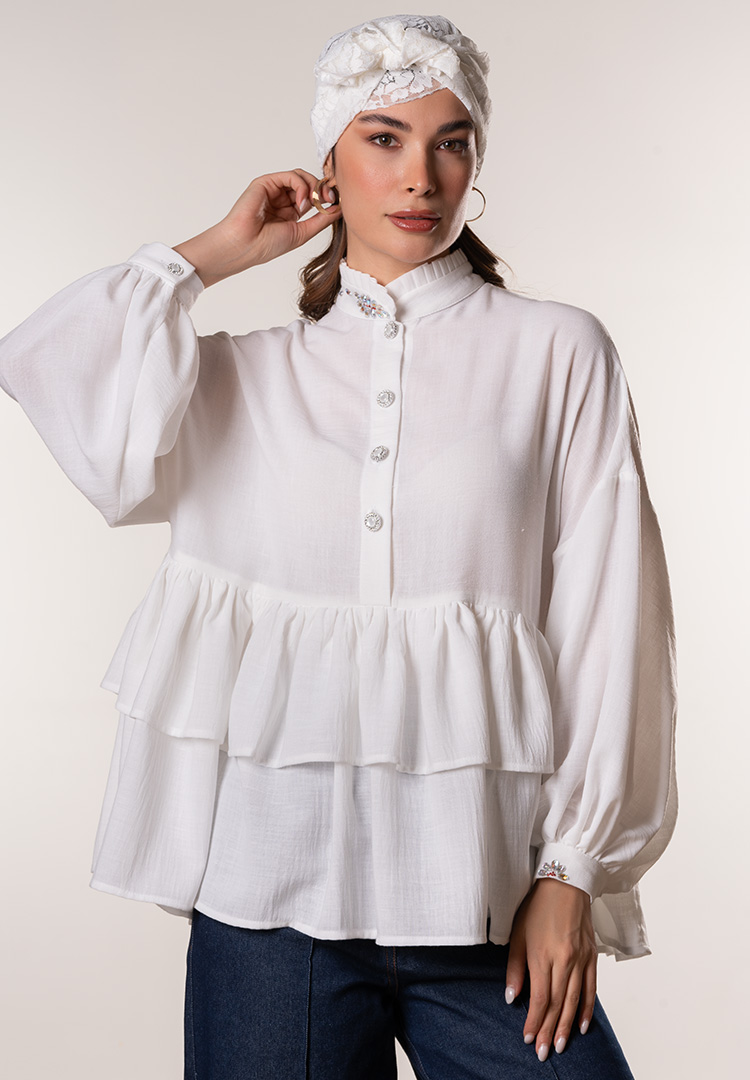 شوميز يقه سنگ دورى ( MCLF )