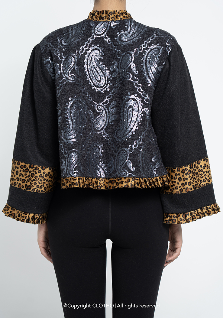 HENZAA GREY GOLD COAT