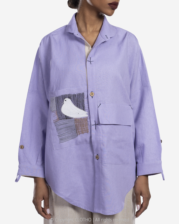 BIRD SHIRT - PURPLE