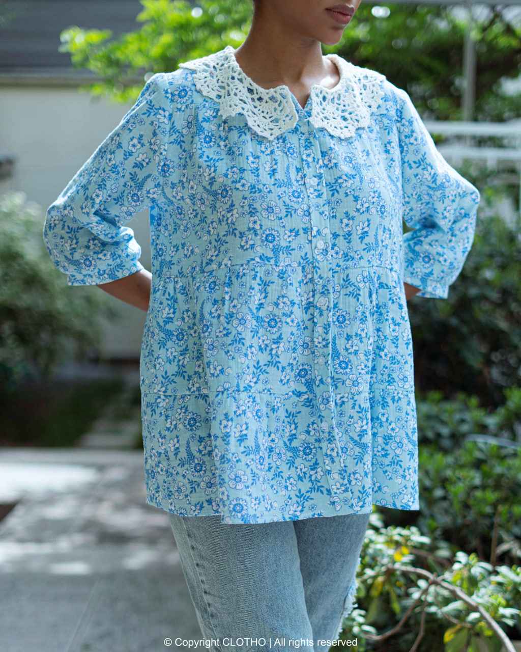 EMMY LIGHT BLUE BLOUSE