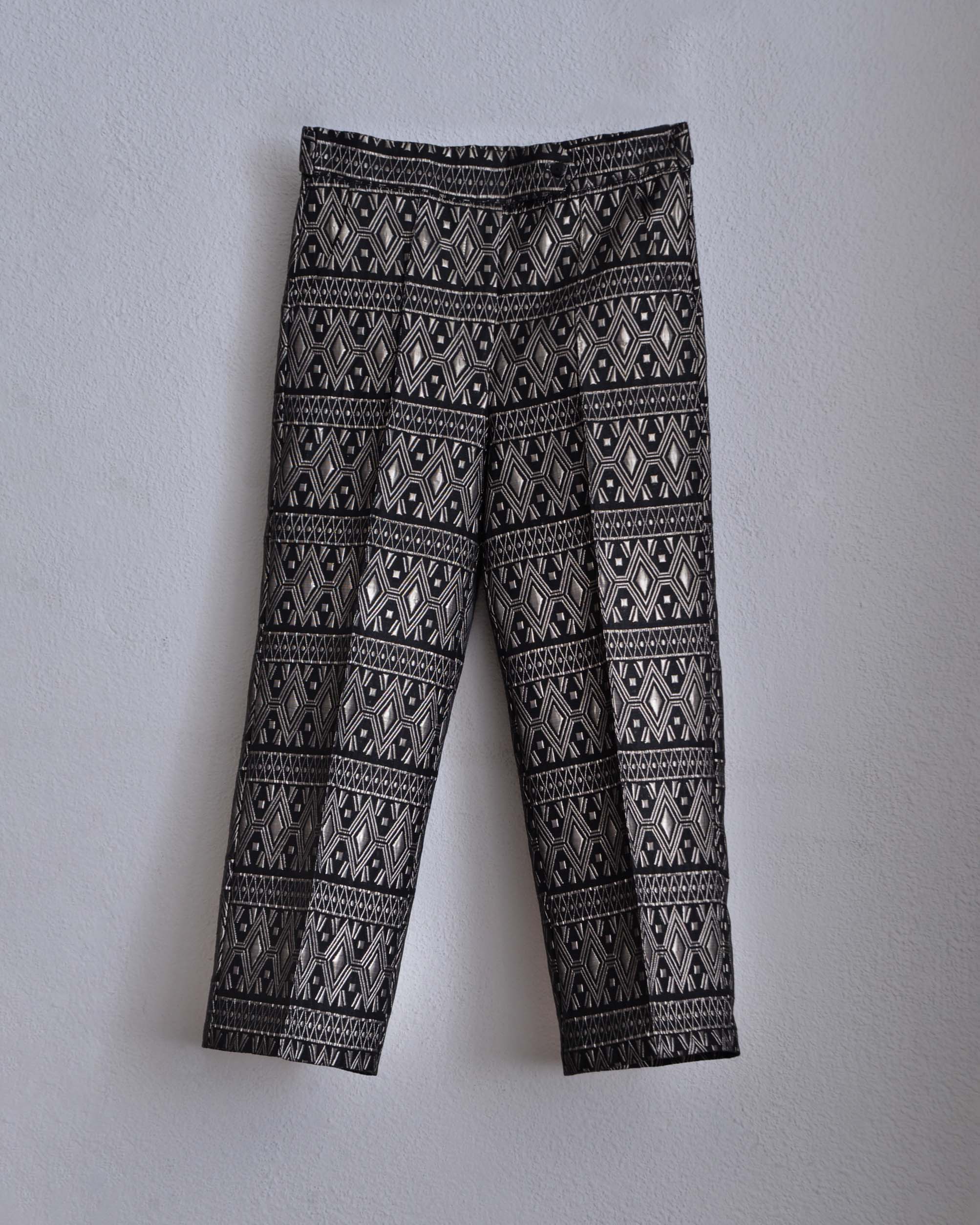 JACQUARD TROUSER-BLACK