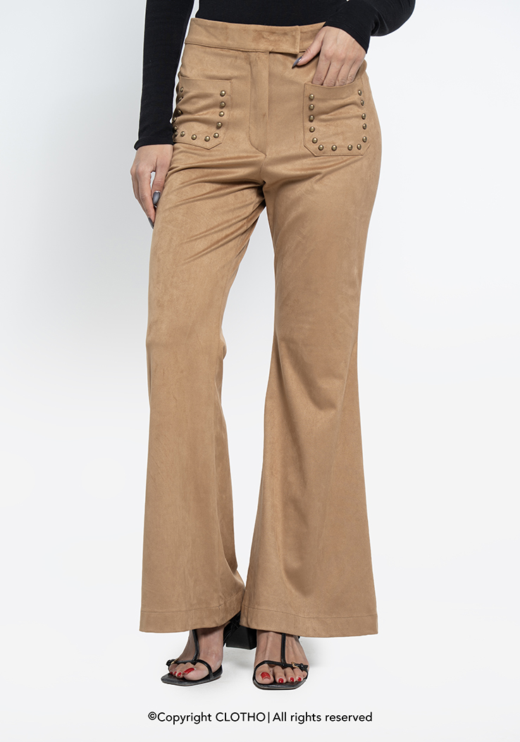SEUDE TROUSER TAN COLOR