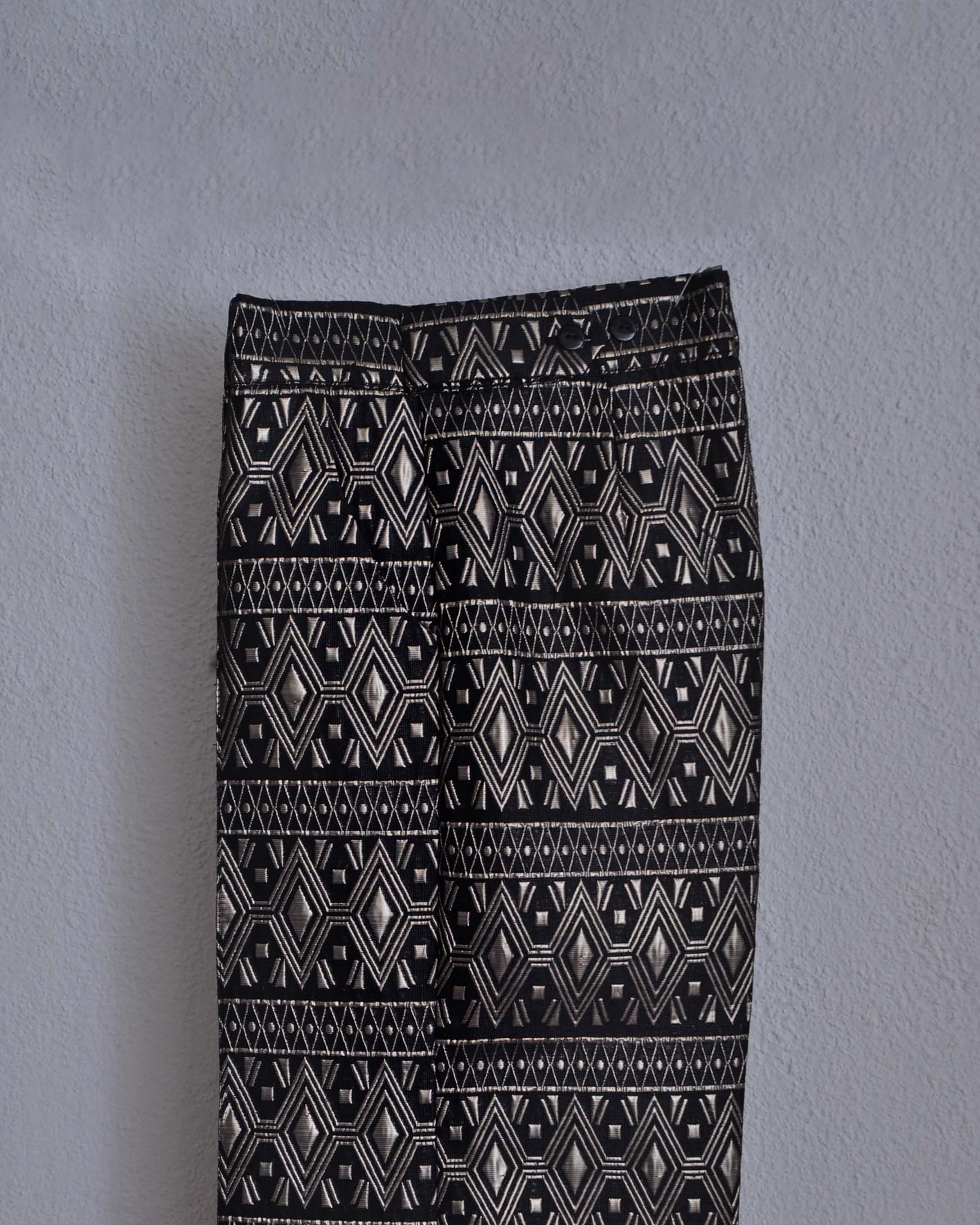 JACQUARD TROUSER-BLACK