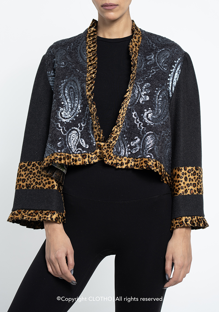 HENZAA GREY GOLD COAT