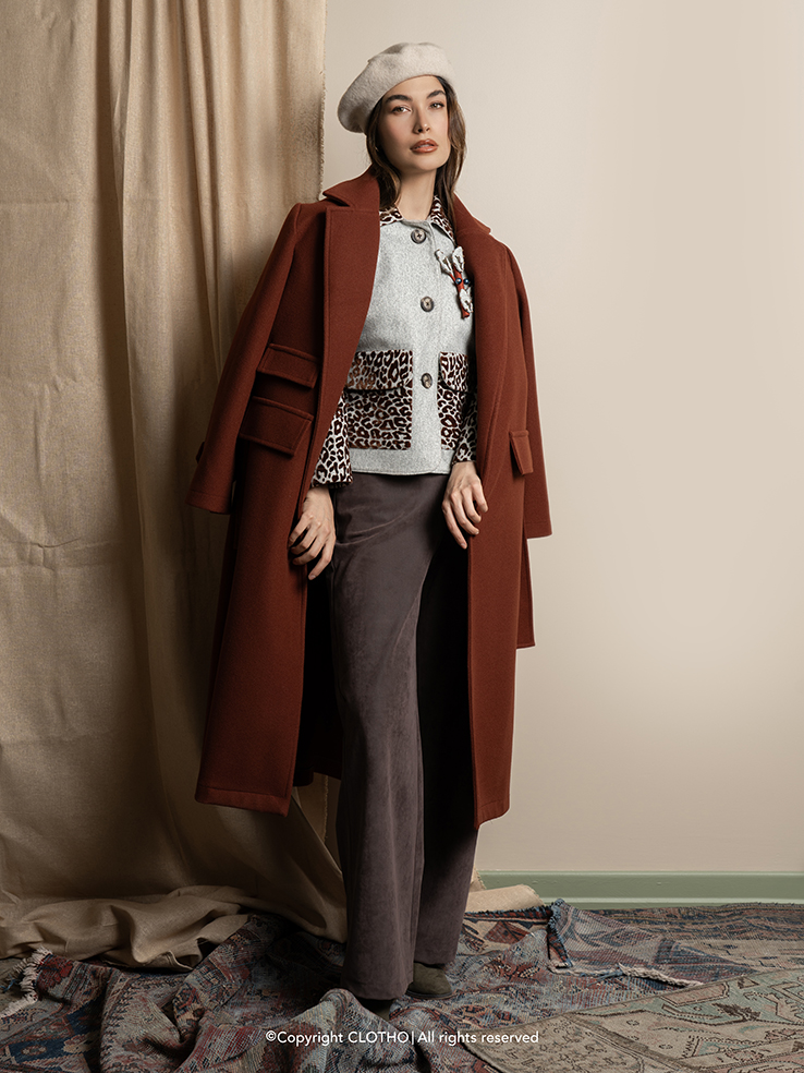 Dark Red Winter Coat