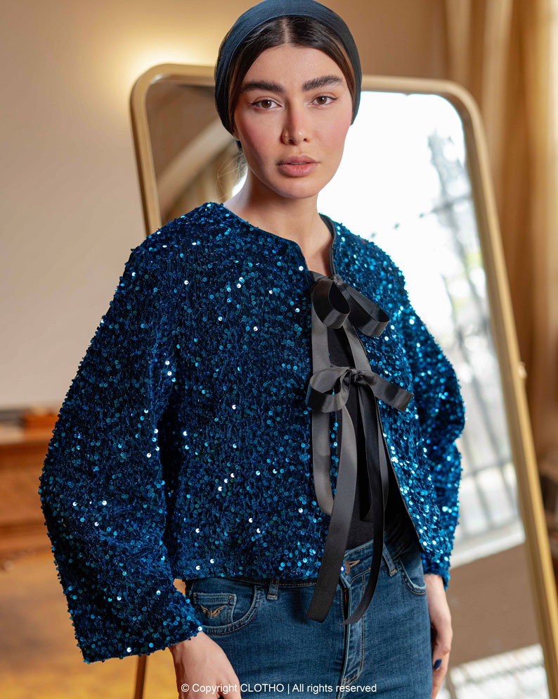 SEQUINS - 36-40 - BLUE - COAT